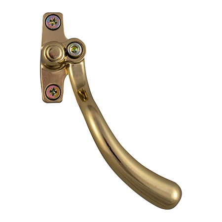 Gold curved window handle