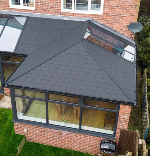 modern-tiled conservatory roof from Elmhust Windows in Leeds